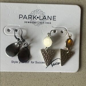 Park Lane Silver and Gold Dangle Earrings